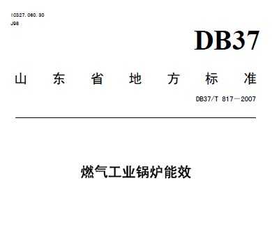 DB37/T 817-2007 ȼ?x)⹤I(y)偠tЧ